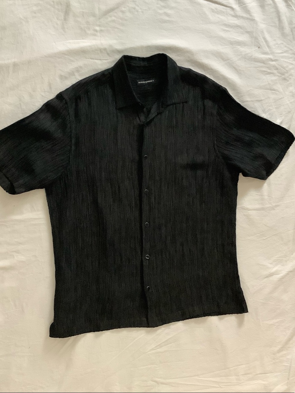 Jhane Barnes Men's Silk and Linen Blend Textured Shirt